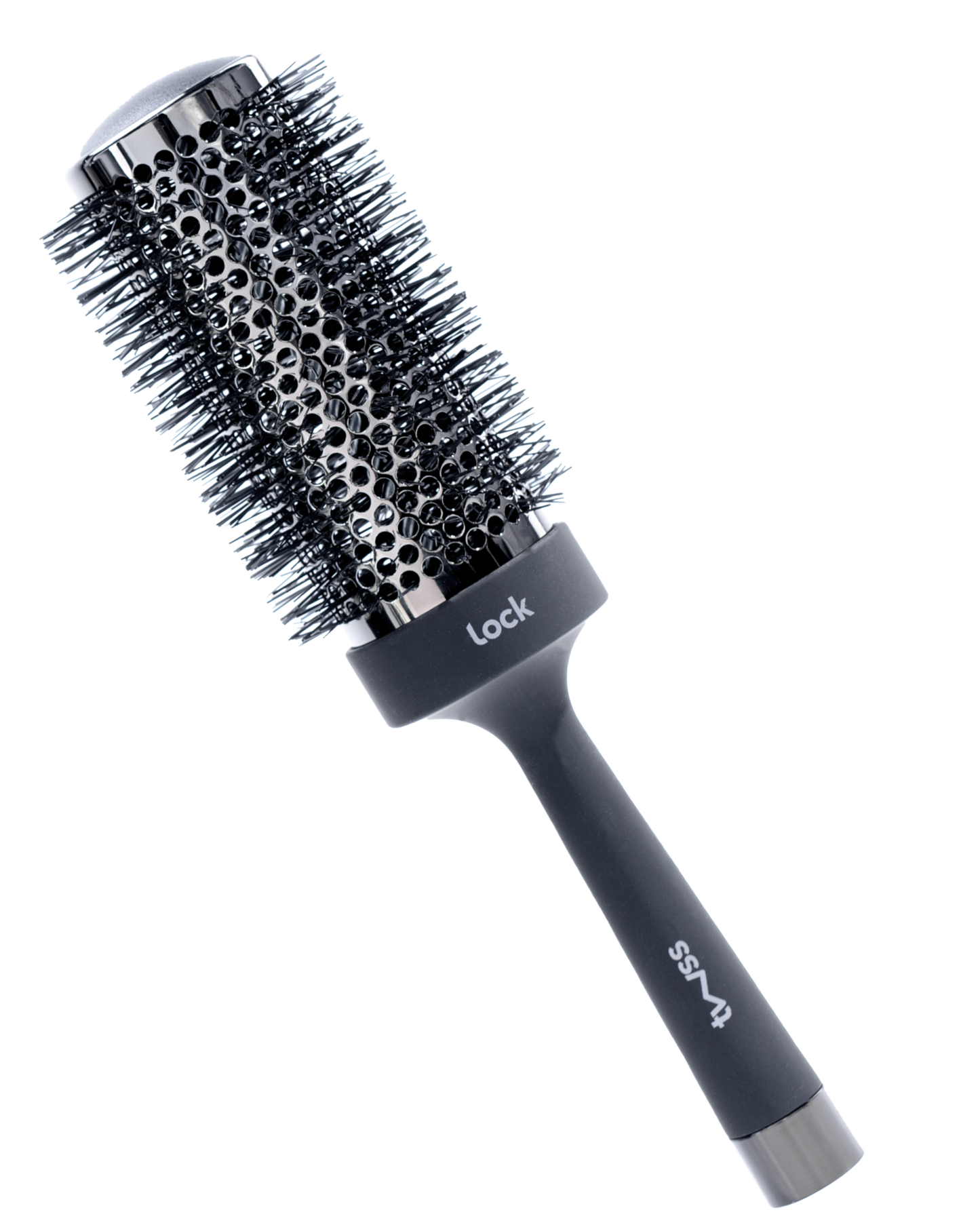 twss - Lock Titanium Round Curling Brush-Volumizing Styling Brush for Smooth Curls