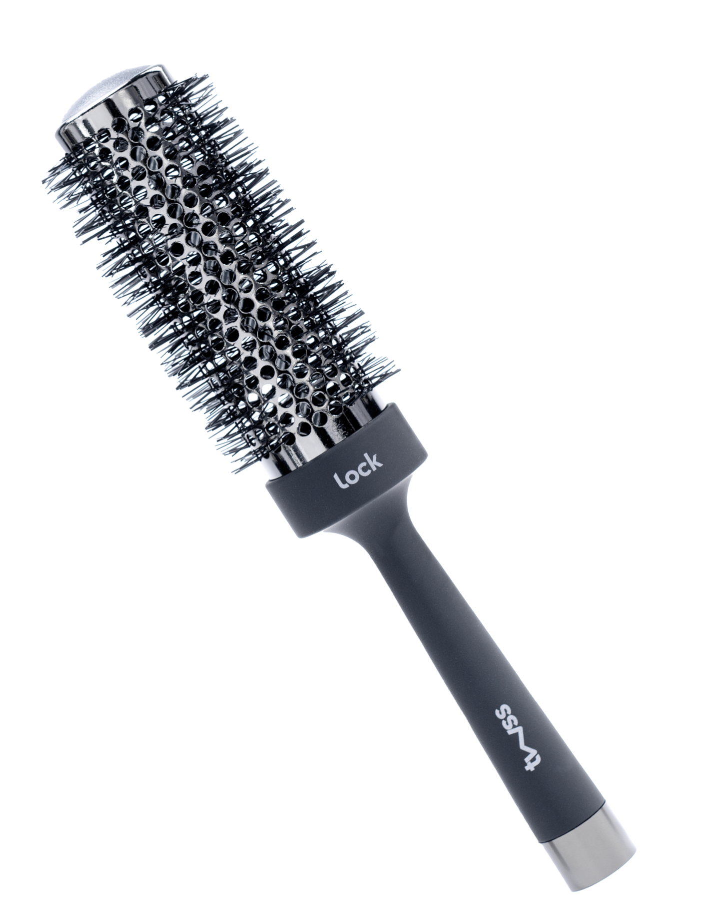 twss - Lock Titanium Round Curling Brush-Volumizing Styling Brush for Smooth Curls