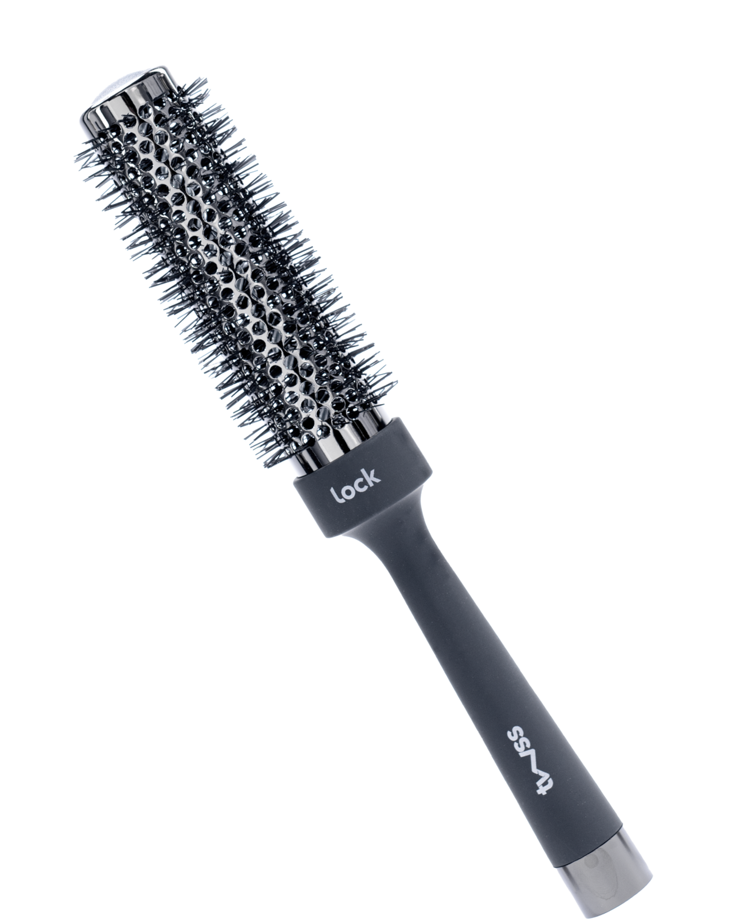 twss - Lock Titanium Round Curling Brush-Volumizing Styling Brush for Smooth Curls