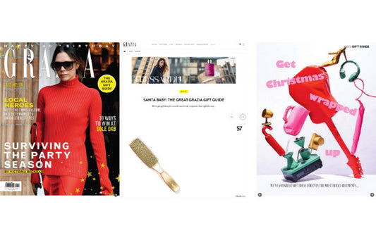 EIDEAL’s De-Knot brush in GRAZIA’s gift guide