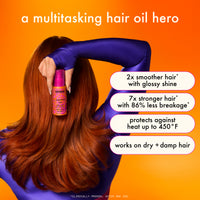 amika superfruit star lightweight hair styling + heat defense oil