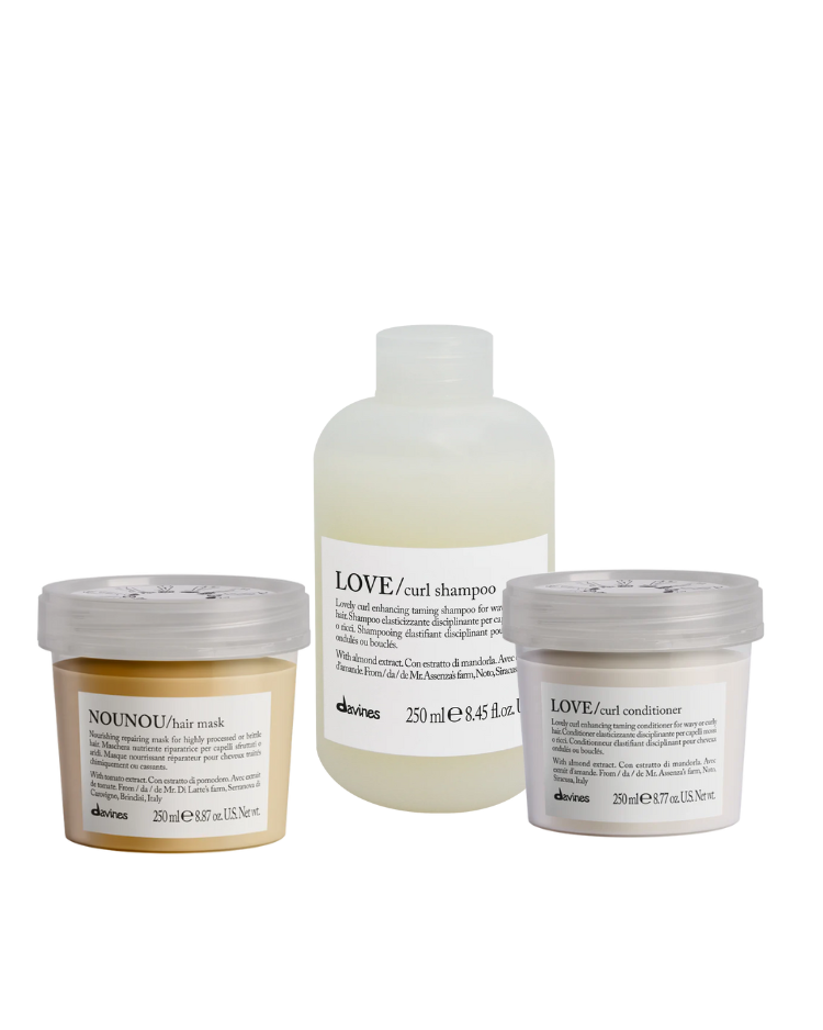 Davines Curly and Extremely Damaged Hair Bundle