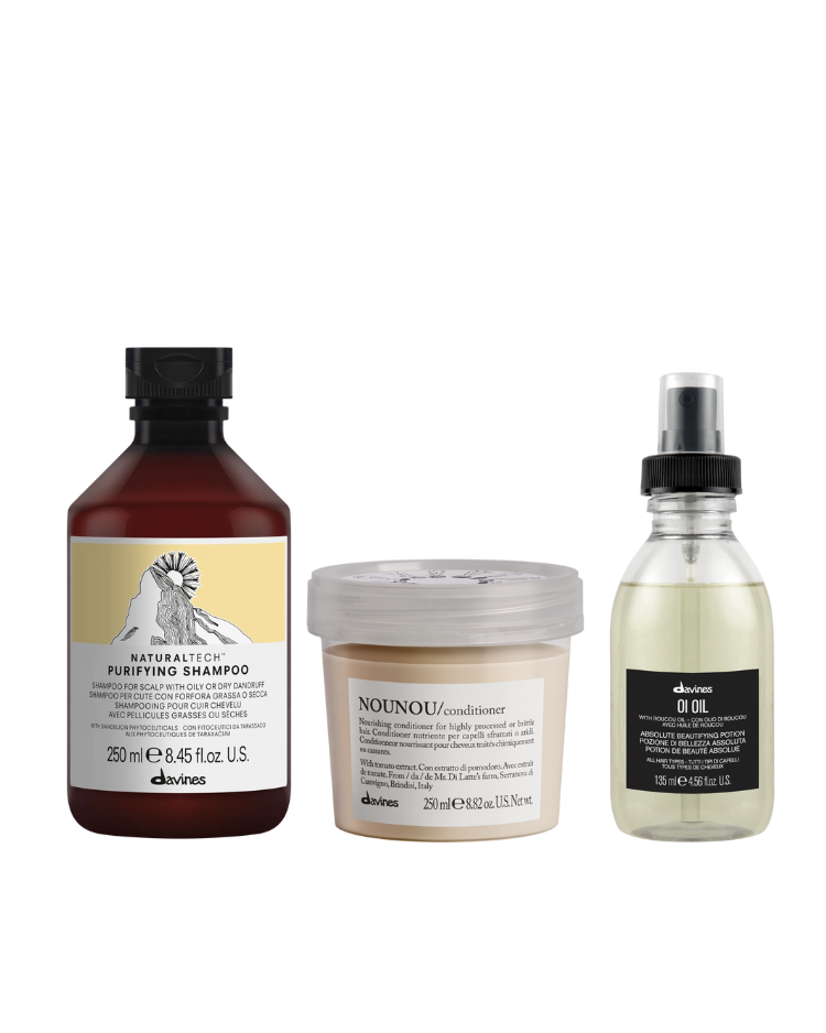 Davines Dandruff and Damaged Hair Bundle