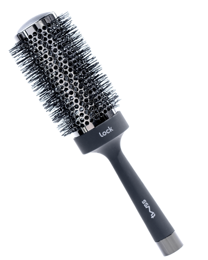twss - Lock Titanium Round Curling Brush-Volumizing Styling Brush for Smooth Curls