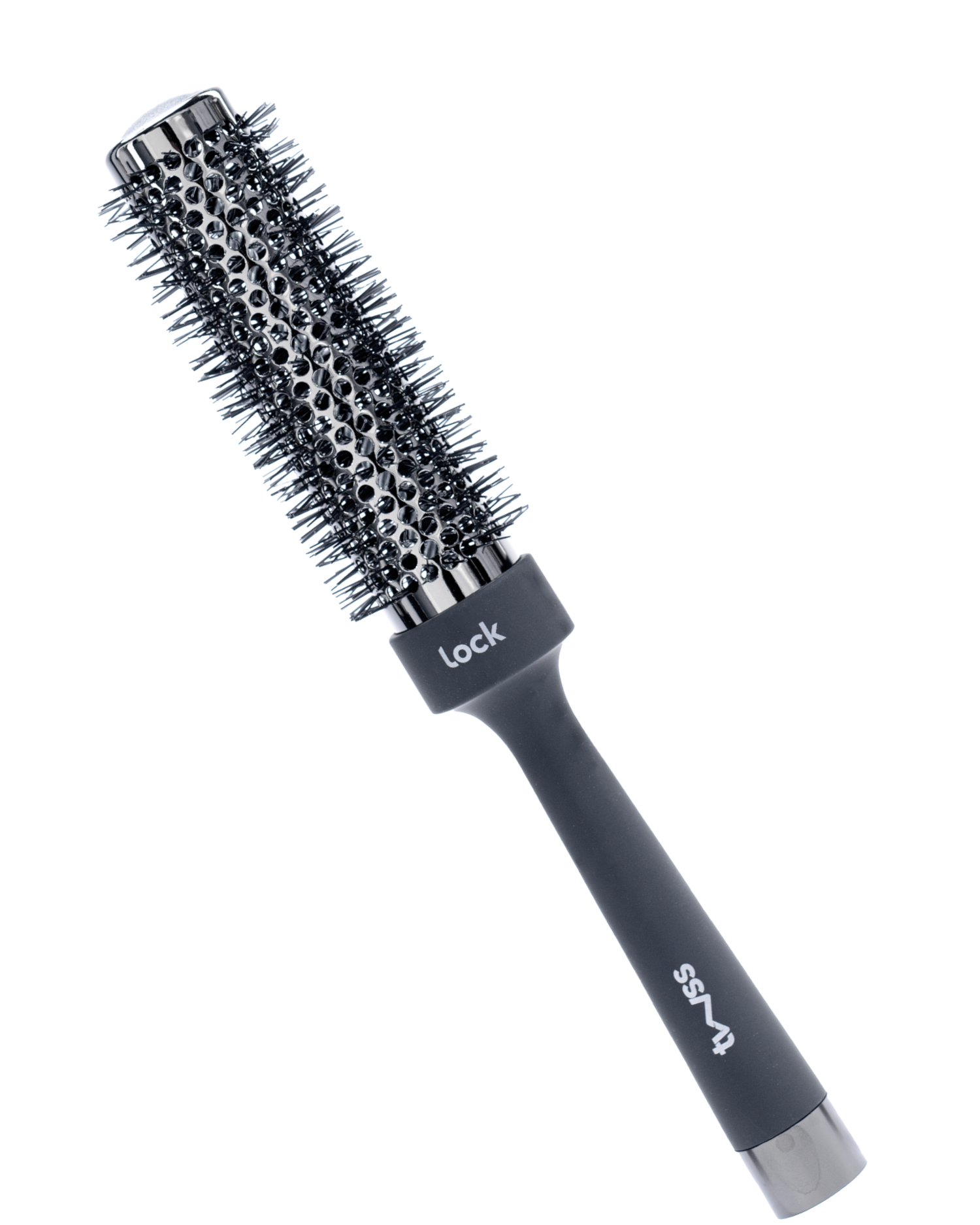 twss - Lock Titanium Round Curling Brush-Volumizing Styling Brush for Smooth Curls
