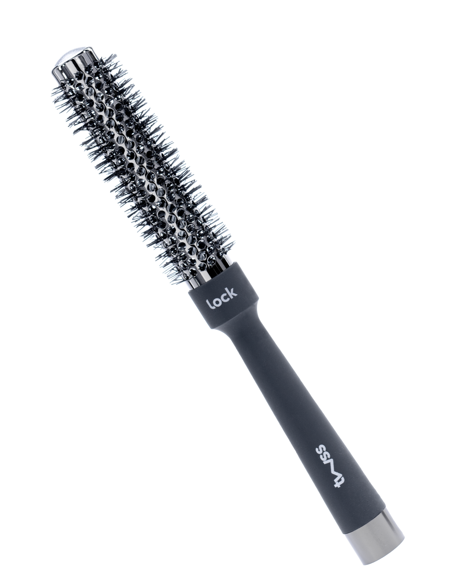 twss - Lock Titanium Round Curling Brush-Volumizing Styling Brush for Smooth Curls