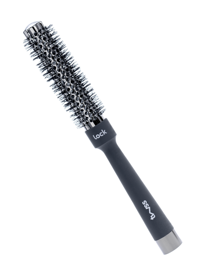 twss - Lock Titanium Round Curling Brush-Volumizing Styling Brush for Smooth Curls