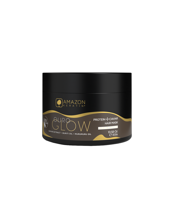 Amazon Keratin Ouro Glow Protein + Caviar Hair Mask