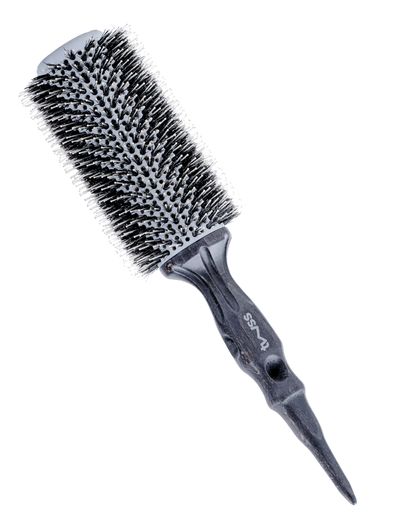 twss – Etch Wooden Round Hair Brush–Eco-Friendly Natural Bristles for Styling