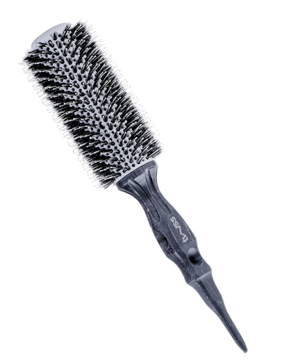 twss – Etch Wooden Round Hair Brush–Eco-Friendly Natural Bristles for Styling