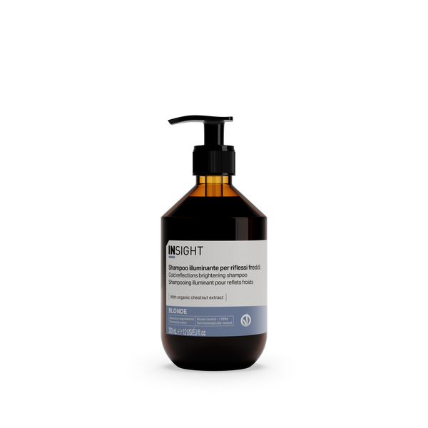Insight Blonde Cold Reflections Brightening Shampoo 350ml front view by Insight | EIDEAL