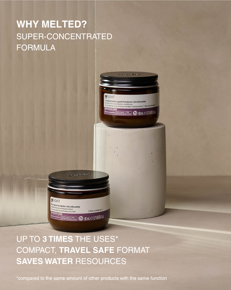 Insight Damaged Hair Restructuring Melted Conditioner 80ml lifestyle shot by Insight | EIDEAL