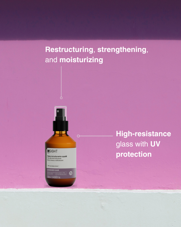 Insight Damaged Hair Restructuring Spray 100ml lifestyle shot by Insight | EIDEAL