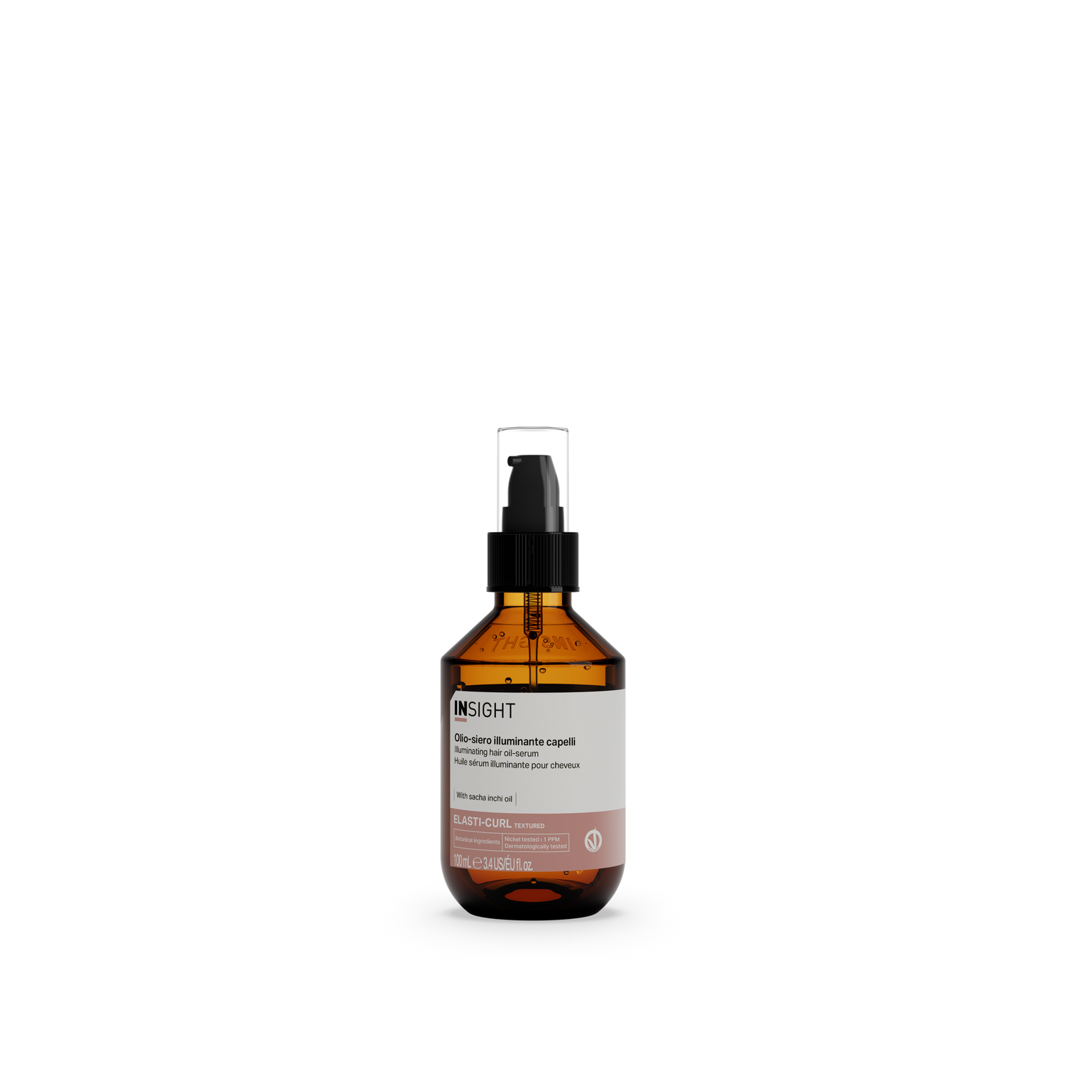 Insight Elasti-Curl Illuminating Hair Oil-Serum 100ml front view by Insight | EIDEAL