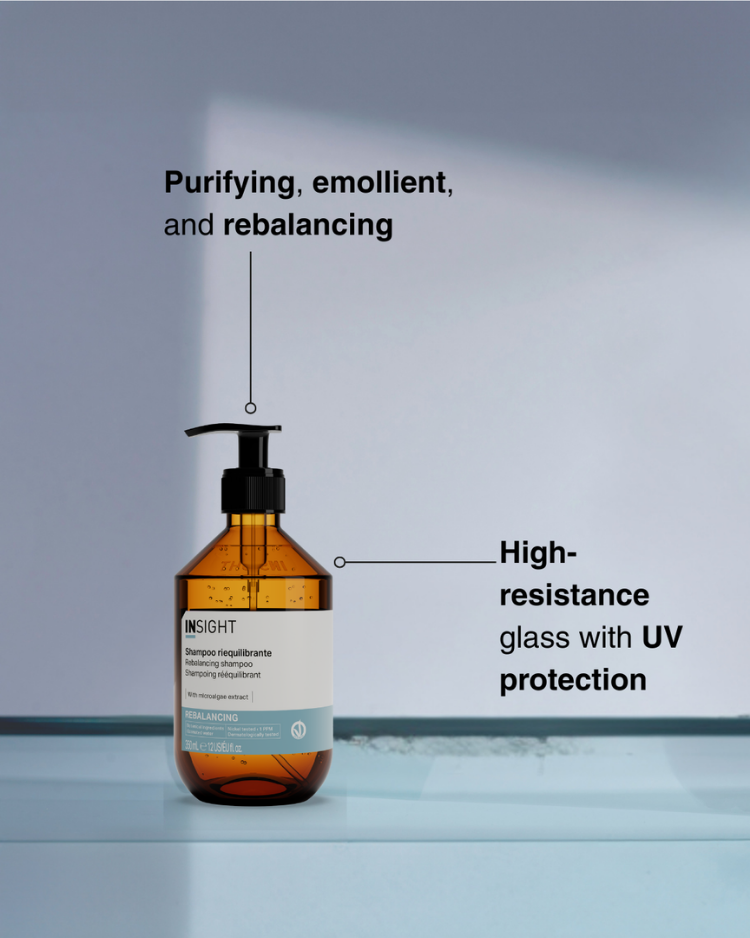 Insight Rebalancing Shampoo 350ml lifestyle shot by Insight | EIDEAL